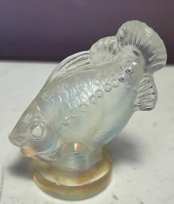Buy Sabino Art  Deco Fish Artist Signed Clear Opalescent Glass Figurine • 38£