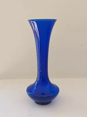 Buy Cobalt Blue Glass Vase Bud Vase Vintage Retro 8  • 14£