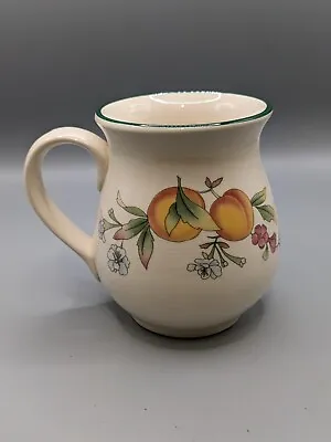 Buy Vintage Cloverleaf Pottery Peaches & Cream Curved Sides Barrel Mug • 8.90£