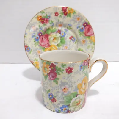 Buy Vintage Lord Nelson Ware Demitasse Chintz Teacup And Saucer • 5.68£