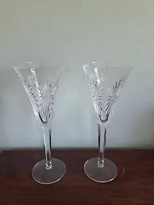 Buy Waterford Crystal Champagne Flutes Millenium. Damaged 1chipped 1 Cracked... • 19£