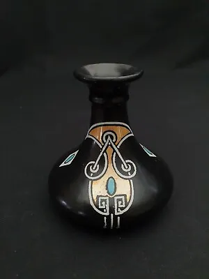 Buy Shelley Art Nouveau Orange Luster On Black Vase Circa 1920. • 24.99£