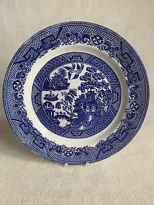 Buy Vintage Willow Pattern Blue & White English Ironstone Dinner Plate, 24.5 Cms Dia • 9.50£