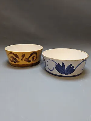 Buy Two Vintage French Faience Quimper Pottery Pate Serving Dish Bowl Side Bread Pie • 19.95£