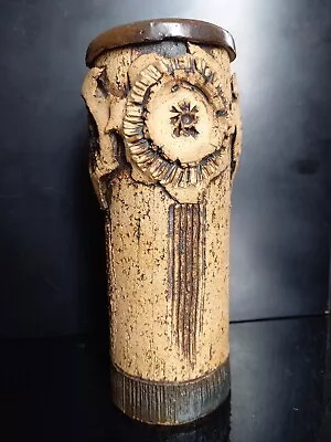 Buy Studio Pottery  Bernard Rooke Brutalist Style Vase. 19 Cm Tall. 4 Unique Faces.  • 25£