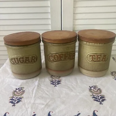 Buy Vintage Retro MADRIGAL STONEWARE  TEA COFFEE SUGAR SET 3 Jar Storage Pot • 12.99£
