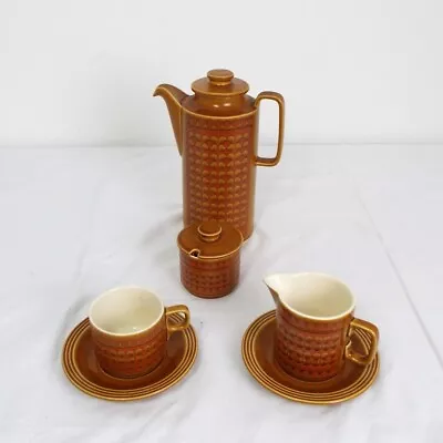 Buy Vintage Hornsea Ceramic Coffee Set For One Saffron Design 6 Pieces • 10£