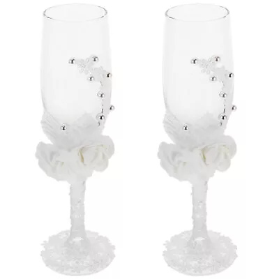 Buy Elegant Flutes Set Of 6 Wedding Glassware • 21.39£