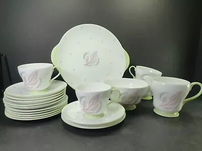 Buy Vintage Art Deco Shelley Bone China Part Tea Set Cups Saucers Rhythm • 120£