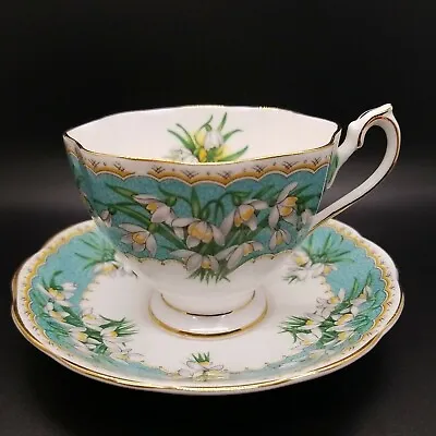 Buy Vintage Fine Bone China Princess Anne Marilyn Tea Cup & Saucer Snowdrop Flower • 23.03£