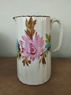 Buy Antique Victorian Staffordshire Hand Painted Floral & Decorative Jug Or Pitcher • 9.95£