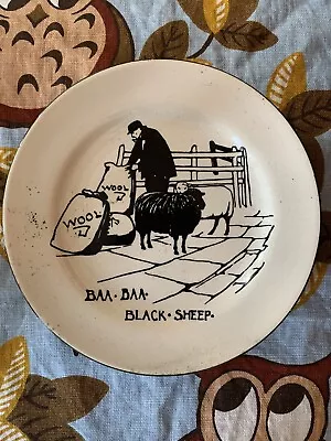 Buy Antique Royal Doulton Nursery Ware Plate 19 Cm W Baa Baa Black Sheep C. 1907-22 • 22.99£