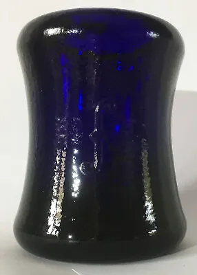 Buy Vintage Retro Dark Cobalt Blue Thick Heavy Glass Votive Candle Holder • 15£