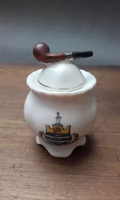 Buy Antique Crested China 'Worthing' Pipe Tobacco Jar • 6£