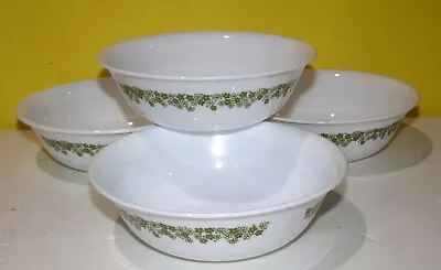 Buy Set Of 4 Vintage Corelle Green Crazy Daisy Spring Blossom Cereal Bowl  6 1/4” • 18.32£