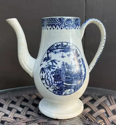 Buy Antique Blue Willow Pearlware Earthenware Transferware Coffee Teapot Ca 1815 • 95.86£