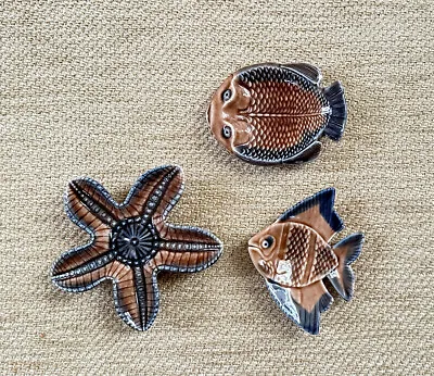 Buy 3 X Wade Star Fish Made In Ireland Fish Shaped Pin Dish Porcelain Bundle • 18.99£