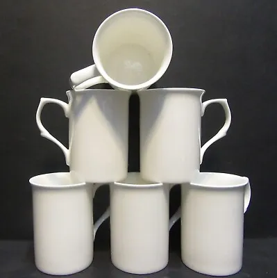 Buy Set Of 8/6/4/2/1 Mugs White Fine Bone China  Mugs Castle Shape 10oz • 28.50£