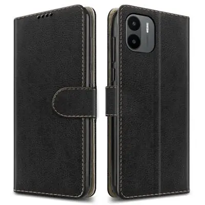 Buy For Xiaomi Redmi A2 Case, Leather Wallet Stand Phone Cover + Screen Protector • 5.95£