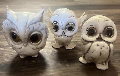 Buy Set Of 3 Ceramic Owl Figurines By Freeman & Mcfarlin Potteries Anthony • 96.29£