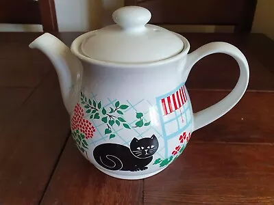 Buy Vintage Sadler English Pottery Black Cat Teapot • 15£