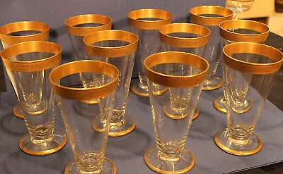 Buy Classic Gold Trim Elegance  (1)   Ice Tea Glassware  6 1/8  Tall Tiffin? • 17.08£