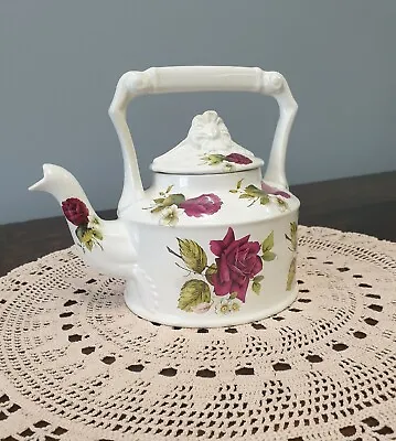 Buy Vintage Collectable, Arthur Wood, Floral China Teapot With Bright Pink Roses • 39.99£
