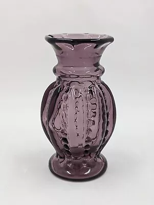 Buy Fenton Glass Mini Melon Beaded Amethyst Plum Purple Glass Vase • 43.46£