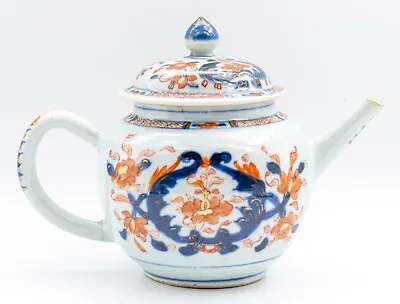 Buy Export Chinese Porcelain Imari Blue White Teapot Lotus Qing Kangxi (1662-1722) • 300£