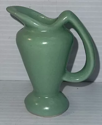 Buy Vintage Pottery 3.25” Mini Small Creamer Pitcher Green Art Deco • 17.05£