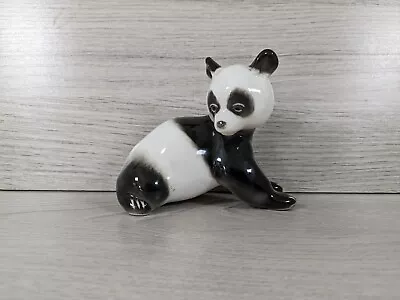 Buy Vintage Russian Lomonosov Porcelain Panda Figurine USSR.  Ht 9cm/3.5  • 19.95£