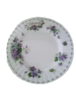 Buy Vintage Royal Albert 'Violets/February' Flowers Of The Month Salad Plate, 20.5cm • 10£
