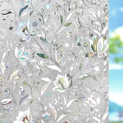 Buy 3D Rainbow Window Film Stained Glass Static Cling Sticker Frosted Home Privacy • 3.45£