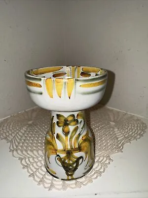 Buy Signed KERALUC Pottery Candleholder Quimper France Breton Bouquet No Flaws • 48.18£