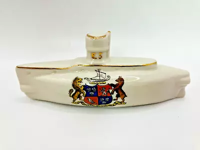 Buy Antique Arcadian Crested China WW1 HMS E5 Submarine -  Spittal By The Sea Crest • 19.99£