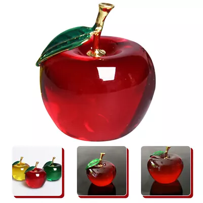 Buy Elegant Handcrafted Crystal Apple Statue - Decorative Desktop Ornament • 13.35£