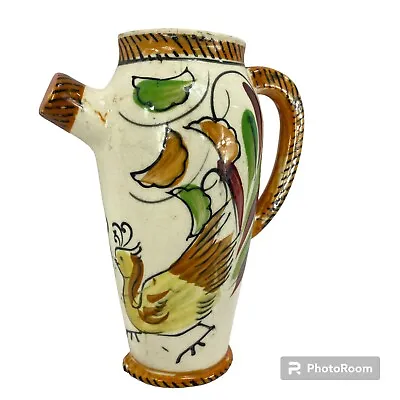 Buy Vintage Wall Pocket Vase Pre-War Japan Redware Pottery Bird Pitcher Design • 15.43£