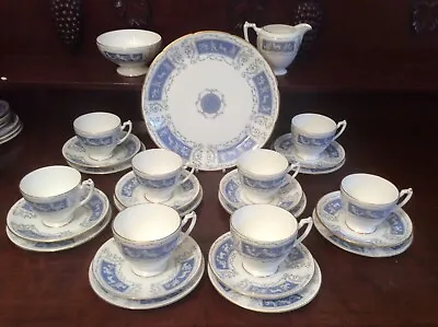 Buy 8 X Vintage  Coalport Revelry Blue  Pattern Tea Set Cups Saucers Plates Jug Bowl • 69.99£