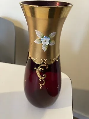 Buy Bohemian Czech Crystal Glass Vase • 25£