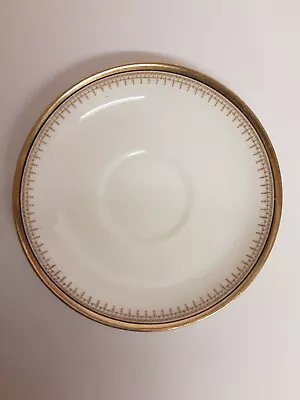 Buy 4 Tuscan Vintage Saucer Plates Gold Black Border Replacement • 15£
