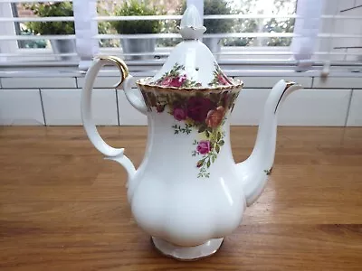 Buy Vintage Royal Albert Bone China Coffee Pot With Lid  Old Country Roses  • 35£
