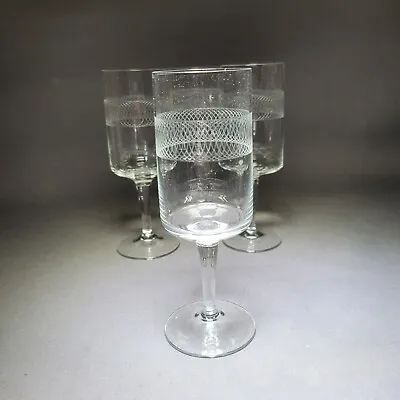 Buy 4x Edwardian Circle Etched Liqueur Champagne Glasses   Art Deco • 21.90£