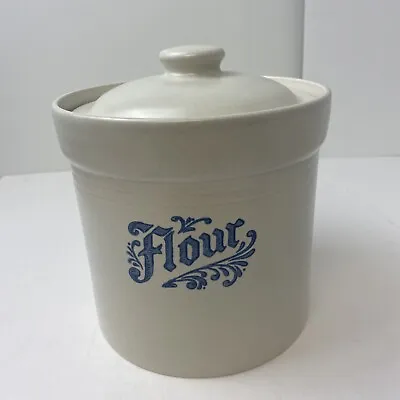Buy Pfaltzgraff Flour Canister Yorktowne Blue Stoneware Crock With Lid 501 • 24.08£