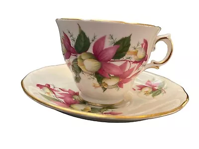 Buy Royal Vale No 7627 Pink Bell Flower Tea Cup & Saucer Set Vintage • 13.81£