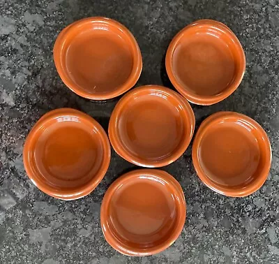 Buy Set Of 6 X 11.5cm Spanish Terracotta Tapas Dishes Pots Ramekins Dinner Plates • 7.50£