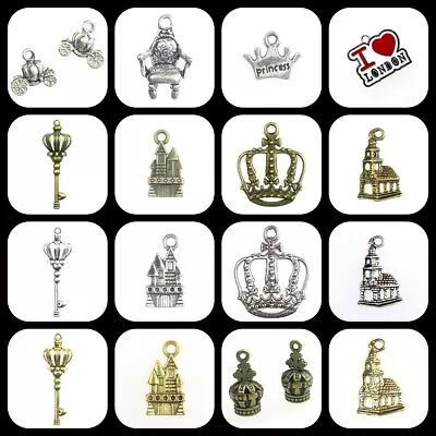 Buy Coronation King Queen Royalty Inspired Charms Crown, Castle, Carriage X Styles • 2.59£