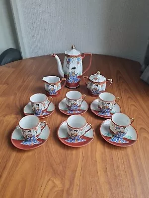 Buy Genuine Vintage Samurai China Japanese Hand Painted Tea Coffee Set • 34.99£