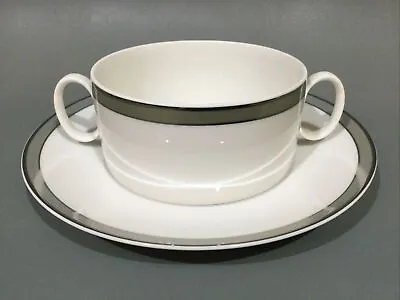 Buy Thomas China Germany Platinum & Grey Band Soup Cup & Stand • 6.95£