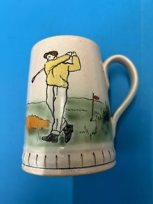 Buy Buchan Stoneware Half Pint  Mug Tankard Golf Design Portobello Scotland Golfer • 5.50£