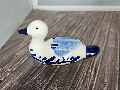 Buy Dutch Delft Blue Hand Painted Duck Malard Holland Vintage Stamped • 9.47£